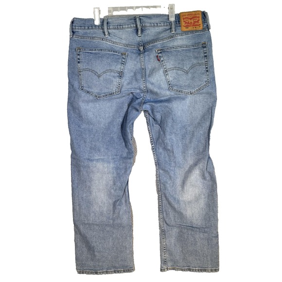 Levis 559 Jeans Mens 38x30 Blue Whiskered Relaxed Straight Denim Mid Rise Pants - Picture 2 of 9
